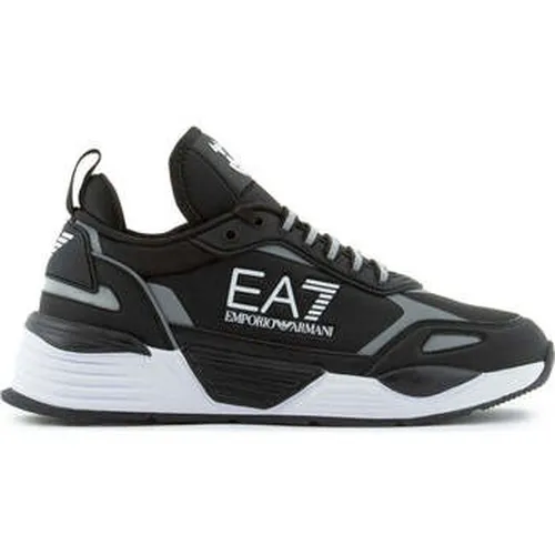 Baskets basses black silver casual sneaker - Emporio Armani EA7 - Modalova