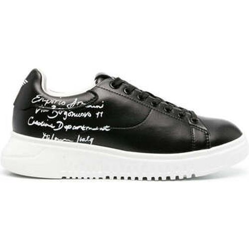 Baskets basses black white casual closed sneaker - Emporio Armani - Modalova