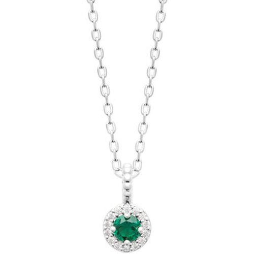 Collier Collier argent rodhie et oz vert 45 cm - Brillaxis - Modalova