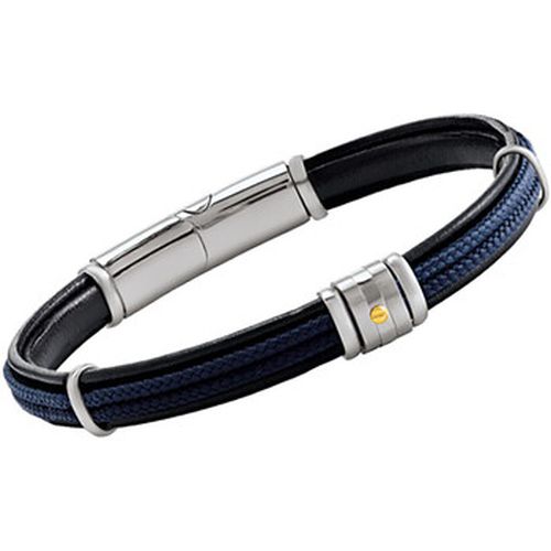 Bracelets Bracelet Amaron cuir noir cordelette bleue - Jourdan - Modalova