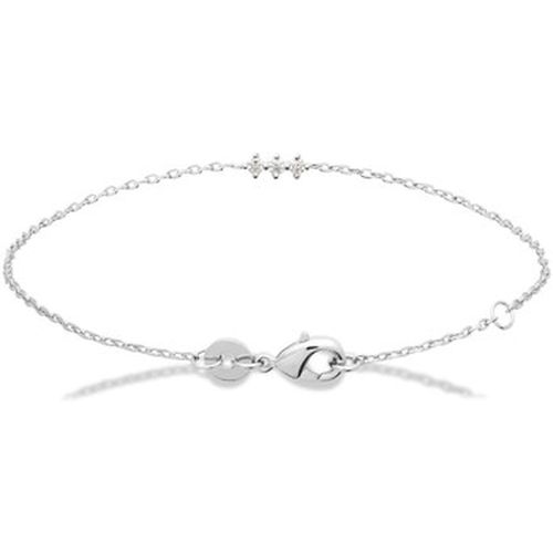 Bracelets Bracelet argent rhodié trois oxydes 18 cm - Brillaxis - Modalova