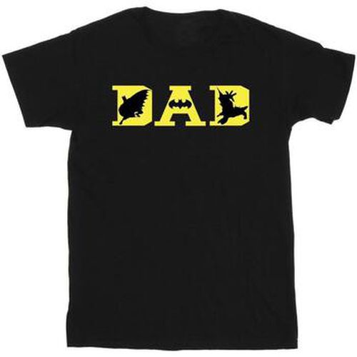 T-shirt Batman Dad With Bat Icons - Dc Comics - Modalova