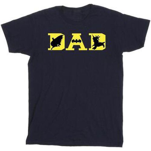 T-shirt Batman Dad With Bat Icons - Dc Comics - Modalova