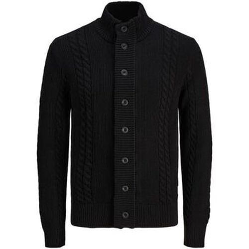 Pull 12242947 GRID CABLE CARDIGAN-BLACK - Jack & Jones - Modalova