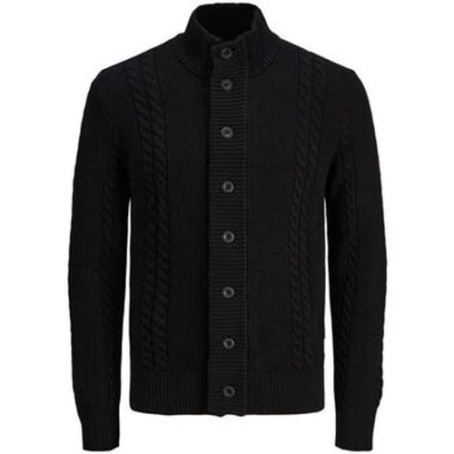 Pull 12242947 GRID CABLE CARDIGAN-BLACK - Jack & Jones - Modalova