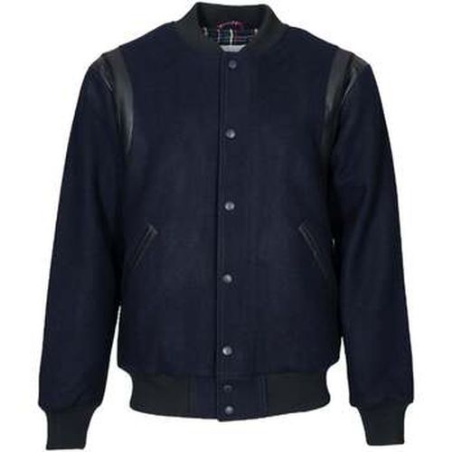 Blouson Veste teddy en laine bleu marine - Harrington - Modalova