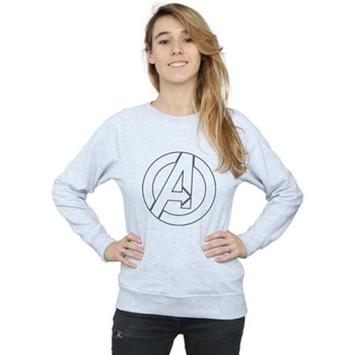 Sweat-shirt Avenegers Assemble A Logo Outline - Marvel - Modalova