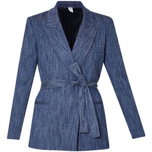 Veste Blazer en toile denim avec ceinture - Liu Jo - Modalova