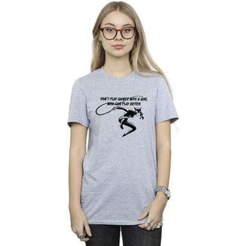 T-shirt Catwoman Don't Play Games - Dc Comics - Modalova