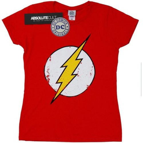 T-shirt Flash Distressed Logo - Dc Comics - Modalova
