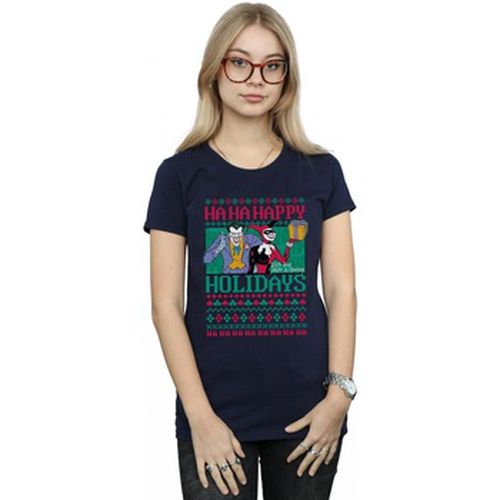 T-shirt Joker And Harley Quinn Ha Ha Happy Holidays - Dc Comics - Modalova
