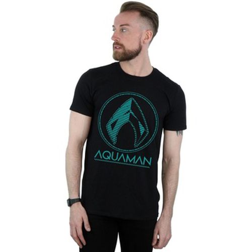 T-shirt Aquaman Aqua Logo - Dc Comics - Modalova