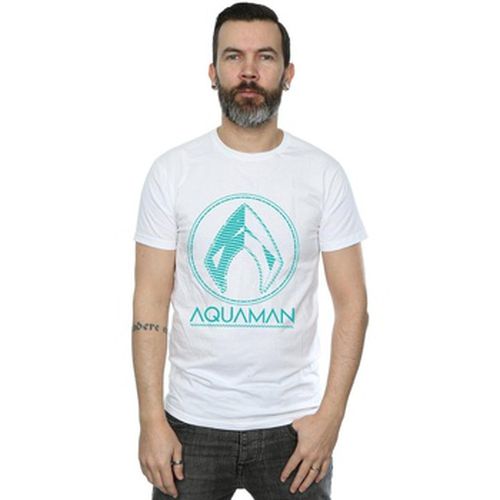 T-shirt Aquaman Aqua Logo - Dc Comics - Modalova