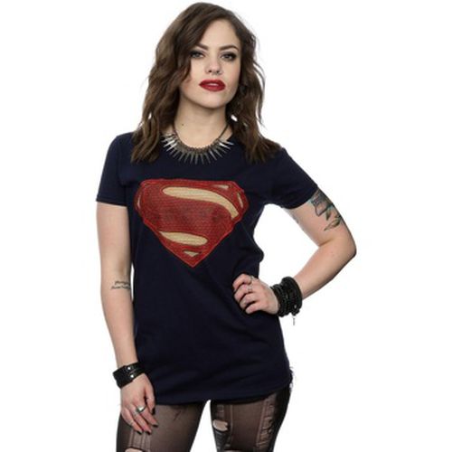 T-shirt Superman Man Of Steel Logo - Dc Comics - Modalova