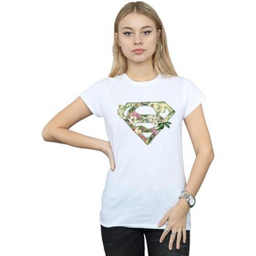 T-shirt Supergirl Floral Shield - Dc Comics - Modalova