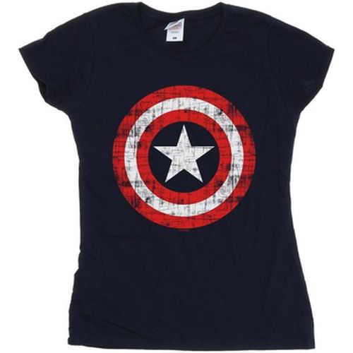 T-shirt Avengers Captain America Scratched Shield - Marvel - Modalova