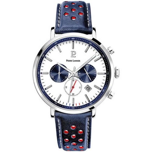 Montre Montre BARON Cuir perforé Bleu - Pierre Lannier - Modalova