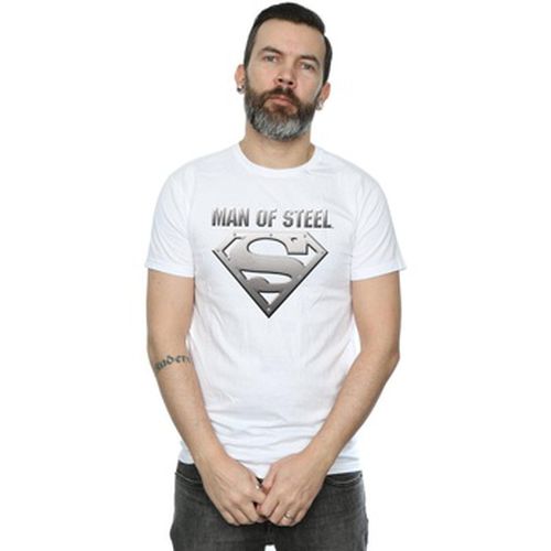 T-shirt Superman Man Of Steel Shield - Dc Comics - Modalova