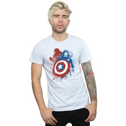 T-shirt Captain America Civil War Painted Vs Iron Man - Marvel - Modalova