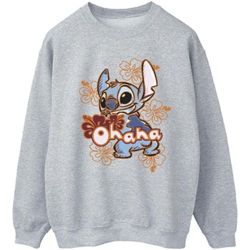 Sweat-shirt Lilo And Stitch Ohana Orange Hibiscus - Disney - Modalova