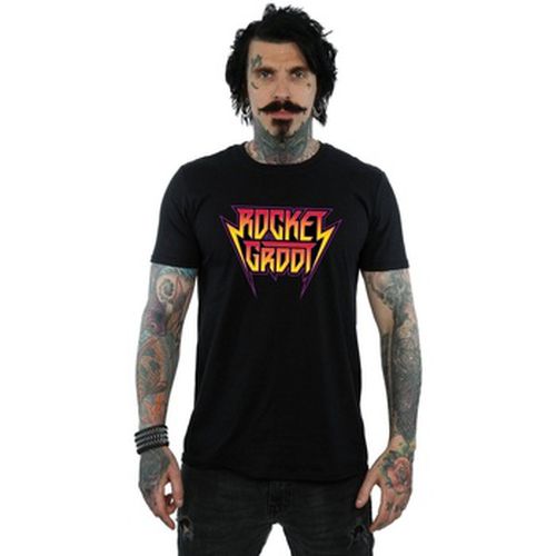 T-shirt Guardians Of The Galaxy Vol. 2 Rocket And Groot Metal Logo - Marvel - Modalova