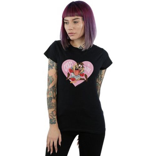 T-shirt Taz Valentine's Day Crazy In Love - Dessins Animés - Modalova