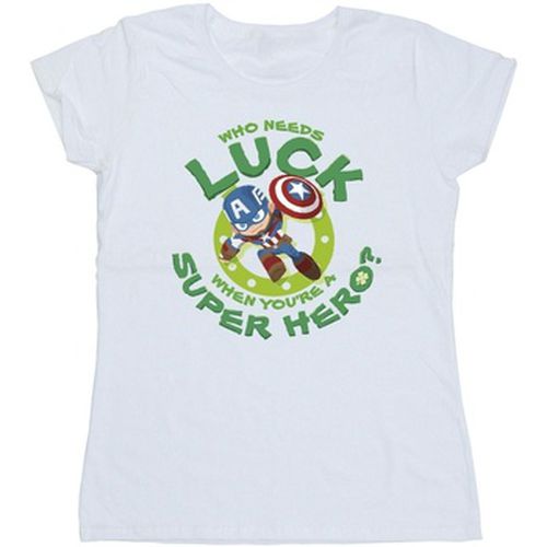 T-shirt St Patrick's Day Captain America Luck - Marvel - Modalova