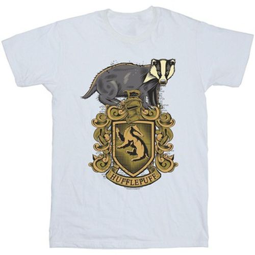 T-shirt Hufflepuff Sketch Crest - Harry Potter - Modalova