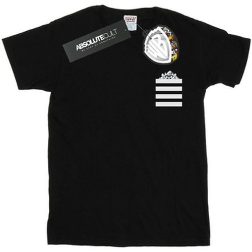 T-shirt Taz Stripes Faux Pocket - Dessins Animés - Modalova