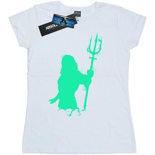T-shirt Aquaman Aqua Silhouette - Dc Comics - Modalova