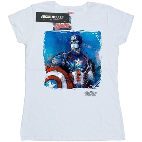 T-shirt Marvel Captain America Art - Marvel - Modalova
