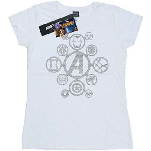 T-shirt Avengers Infinity War Distressed Metal Icons - Marvel - Modalova