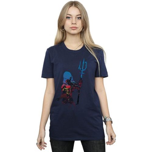 T-shirt Aquaman Battle Silhouette - Dc Comics - Modalova