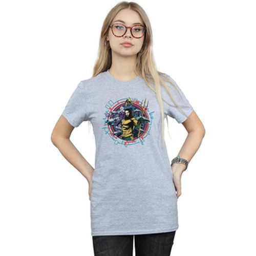 T-shirt Aquaman Circular Crest - Dc Comics - Modalova