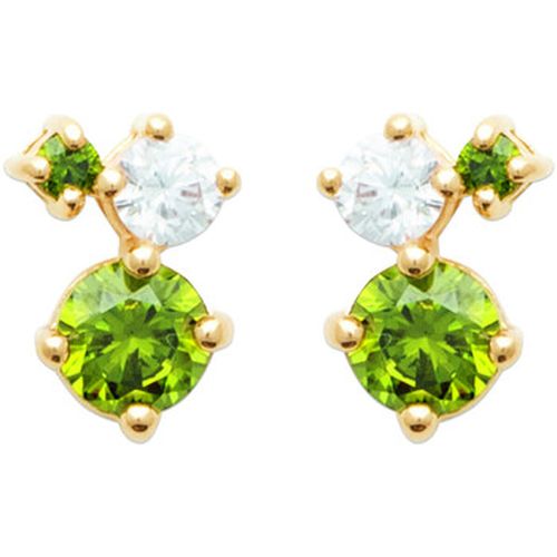 Boucles oreilles Boucles d'oreilles plaqué or vert OZ - Brillaxis - Modalova