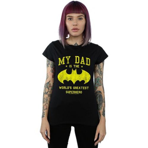 T-shirt Batman My Dad Is A Superhero - Dc Comics - Modalova