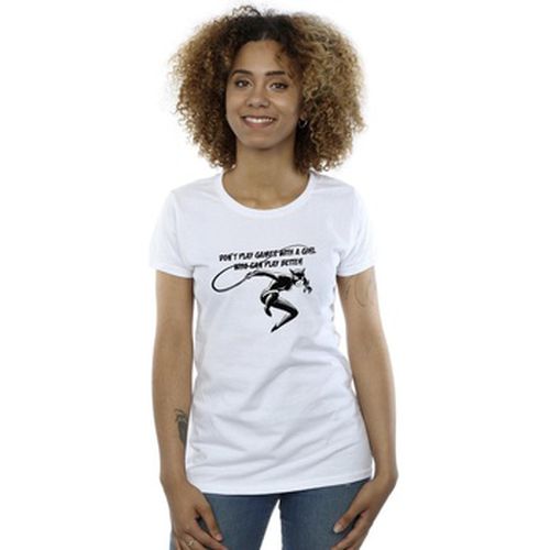 T-shirt Catwoman Don't Play Games - Dc Comics - Modalova