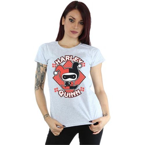 T-shirt Chibi Harley Quinn Badge - Dc Comics - Modalova