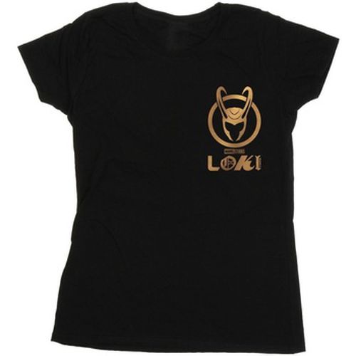 T-shirt Loki Horn Logo Faux Pocket - Marvel - Modalova