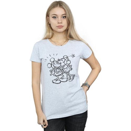 T-shirt Mickey And Minnie Mouse Kiss Sketch - Disney - Modalova