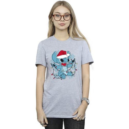 T-shirt Lilo And Stitch Christmas Lights Sketch - Disney - Modalova