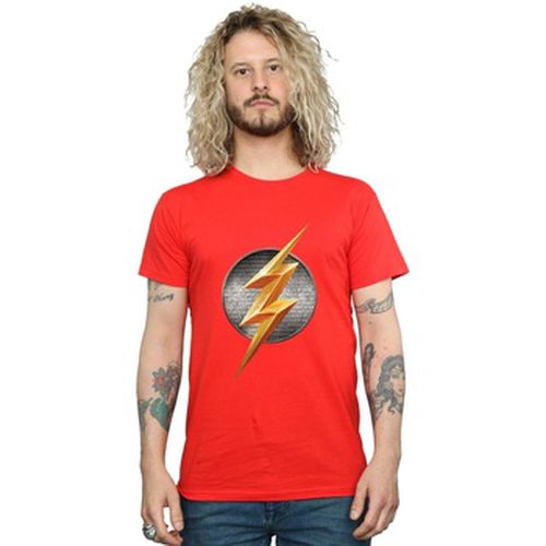 T-shirt Justice League Movie Flash Emblem - Dc Comics - Modalova