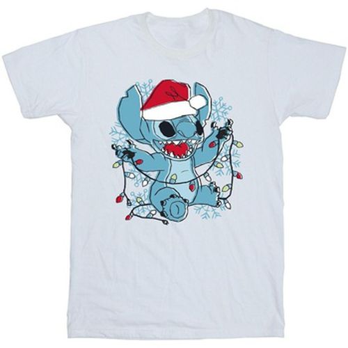 T-shirt Lilo And Stitch Christmas Lights Sketch - Disney - Modalova