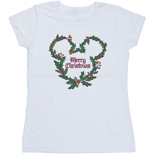 T-shirt Mickey Mouse Merry Christmas Holly - Disney - Modalova