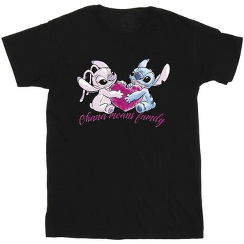 T-shirt Lilo And Stitch Ohana Heart With Angel - Disney - Modalova