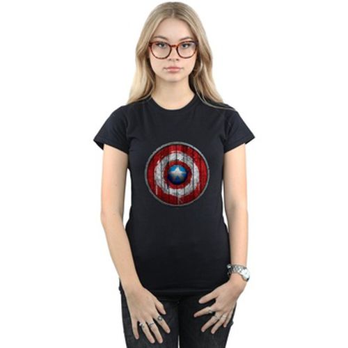 T-shirt Captain America Wooden Shield - Marvel - Modalova