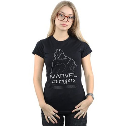 T-shirt Black Panther Single Line - Marvel - Modalova