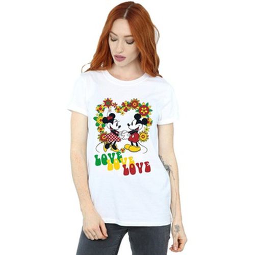T-shirt Mickey And Minnie Mouse Hippie Love - Disney - Modalova