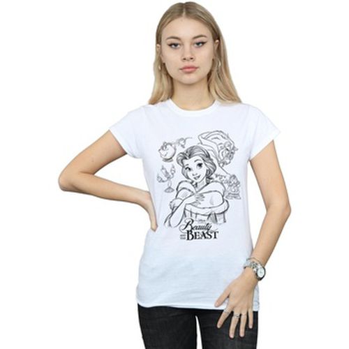 T-shirt Beauty And The Beast Collage Sketch - Disney - Modalova