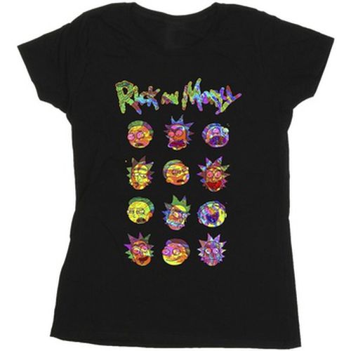 T-shirt Tie Dye Faces - Rick And Morty - Modalova